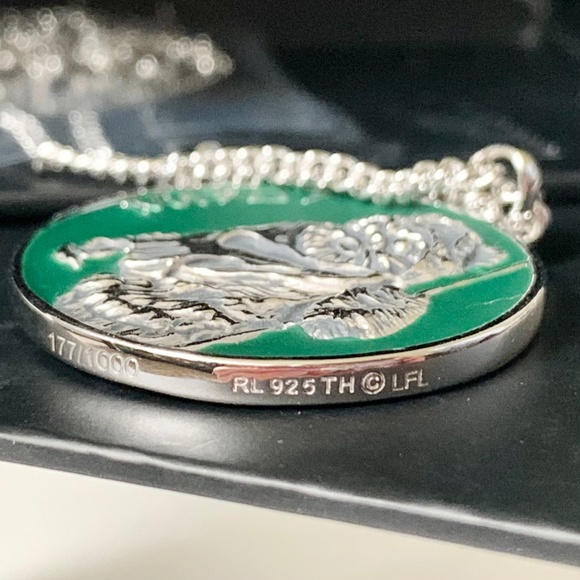 NIB Star Wars X RockLove Planetary Endor Ewok Sterling Medallion Necklace LE - Picture 5 of 12